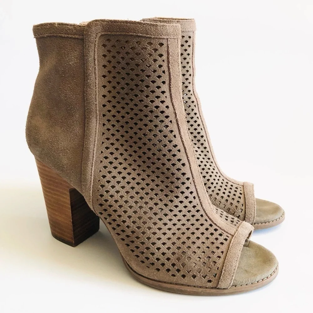 Lucky Brand Lakyn Perforated Open Toe Bootie